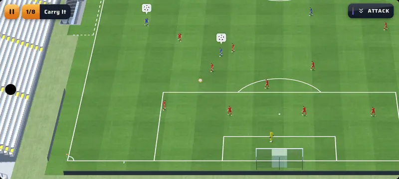 Match scene on the pitch